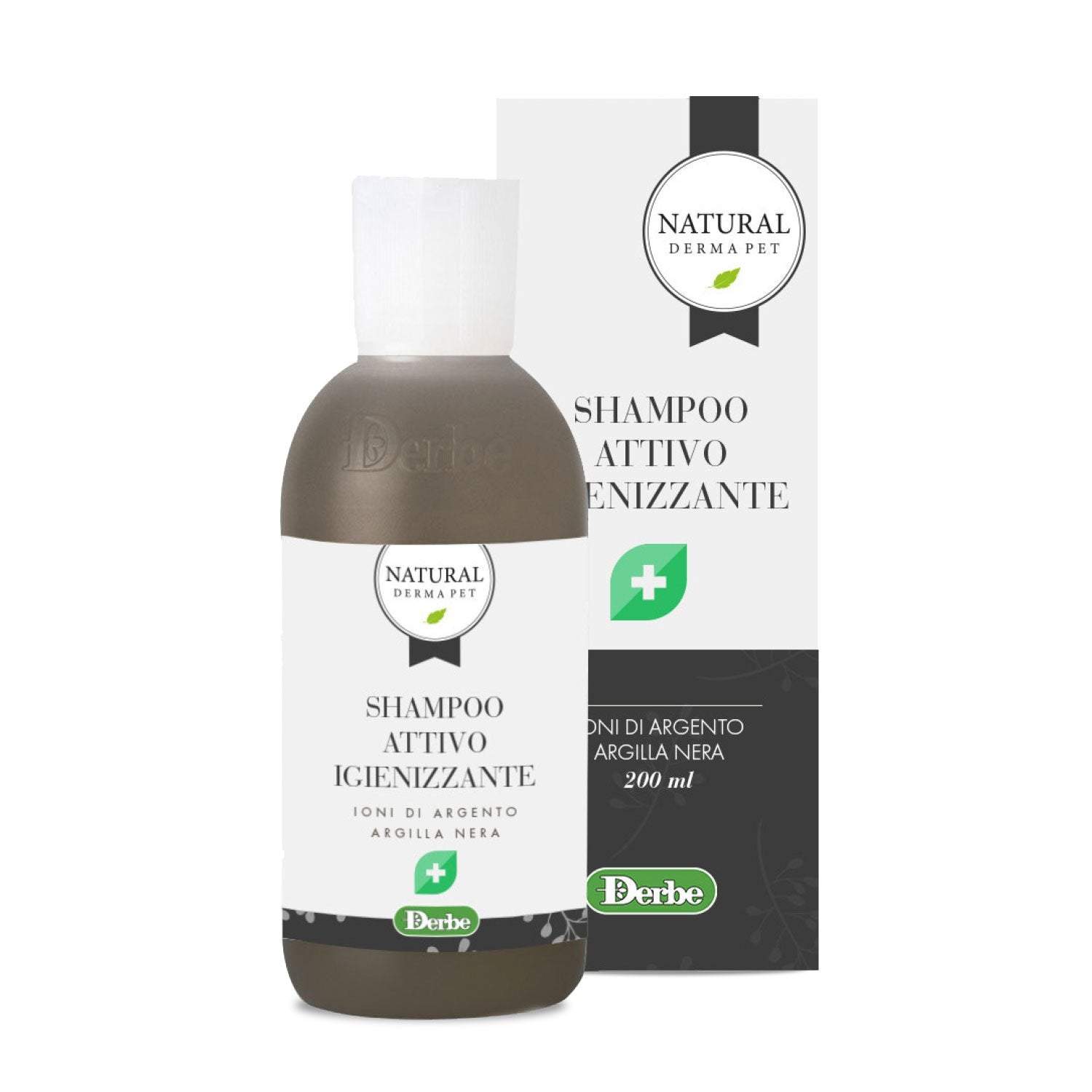 Shampoo Natural Derma Pet - Attivo igienizzante Argento e Argilla nera